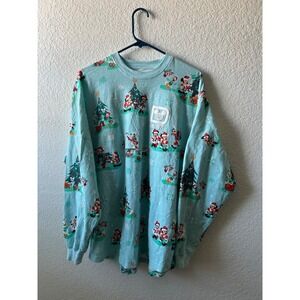 Disney World Spirit Jersey Christmas 2023 Holiday Mickey Blue Adult Medium